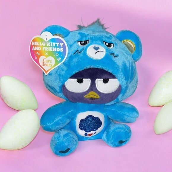 Care Bears Hello Kitty 9" Bean Plush - Badtz-Maru as Grumpy Bear | Brand New - Picture 1 of 4